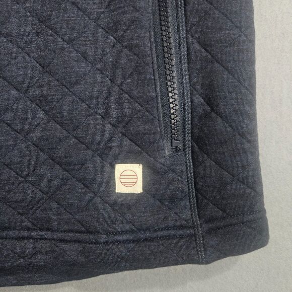 New Marine Layer Womens Medium Corbet Quilted Vest Navy Pockets Logo - Picture 4 of 10